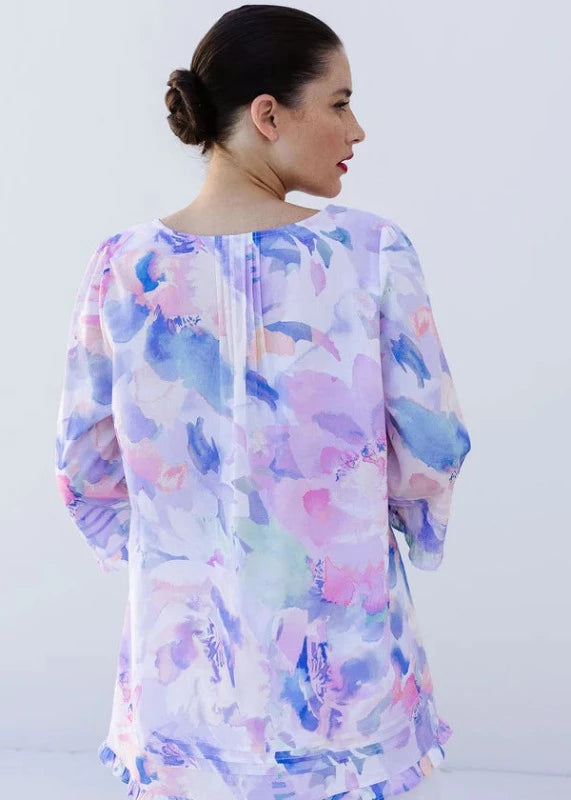 Goondiwindi Cotton Printed Trapeze Top Brushstrokes Print