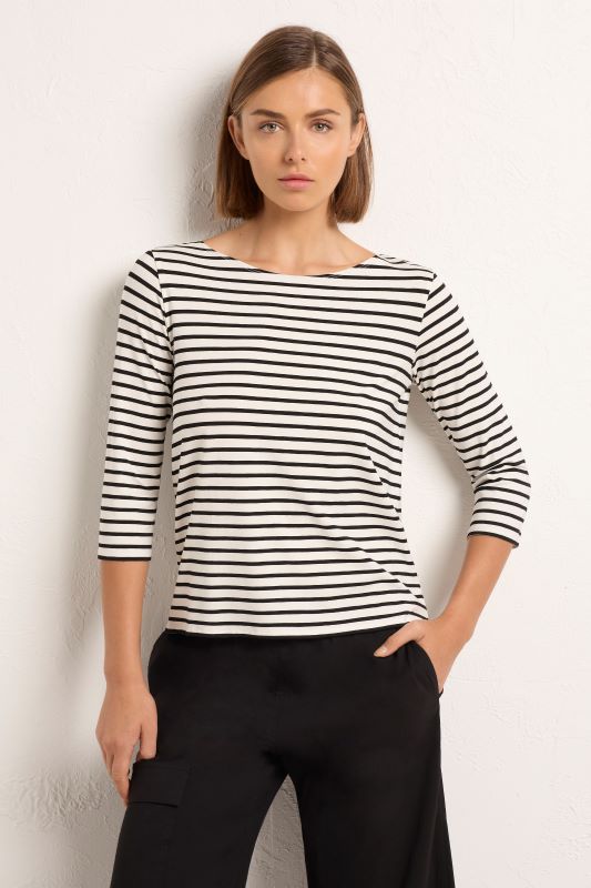 Mela Purdie Relaxed Boat Neck Boater Stripe