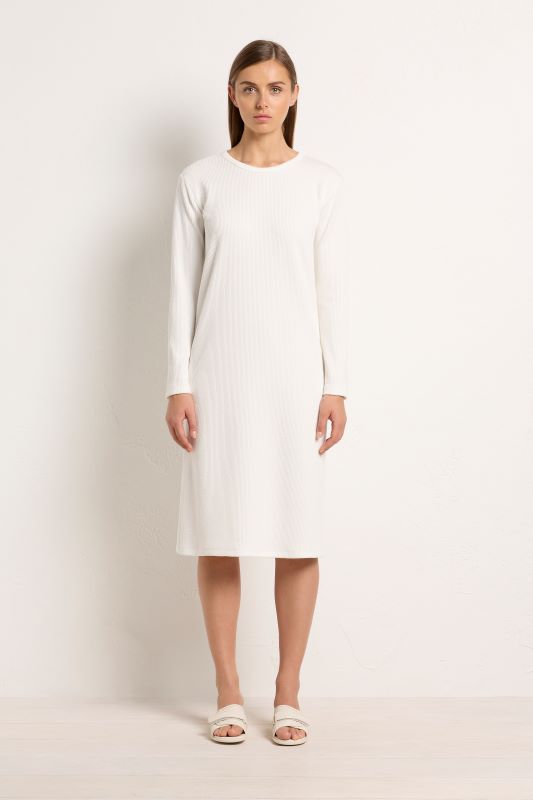 Mela Purdie Studio Dress in Furrow Knit Cream