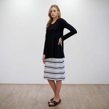 Load image into Gallery viewer, Mela Purdie Cone Skirt in Lauren Stripe

