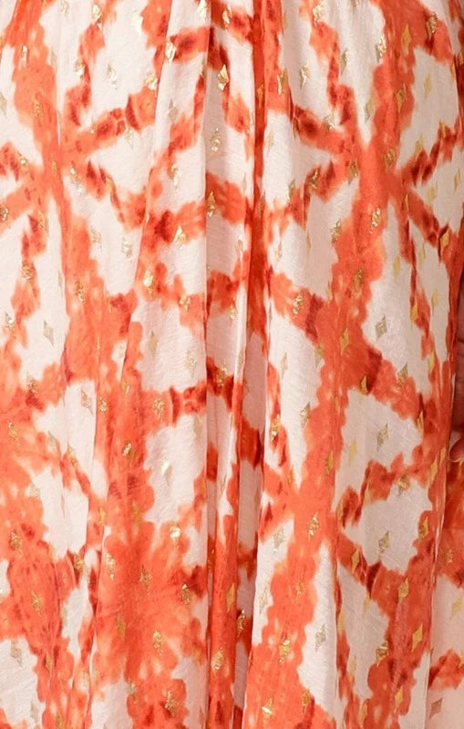 Sacha Drake Los Padres Top Tangerine White Tile