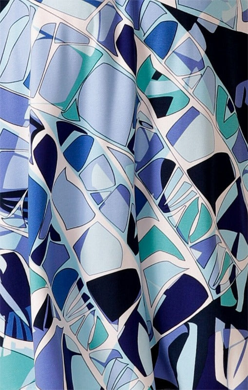 Sacha Drake Printed Seamless Pant in Aqua Abstract