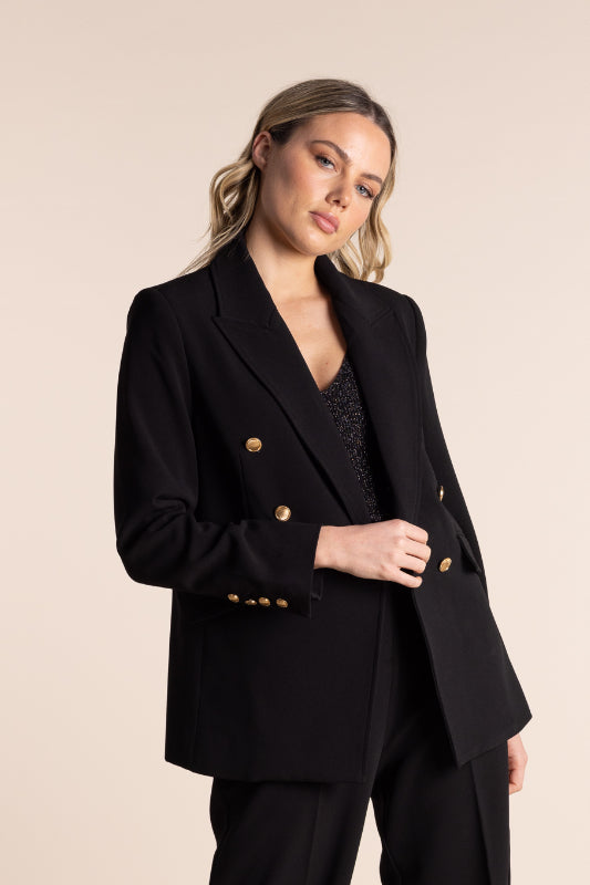 Two T's Blazer with Gold Buttons