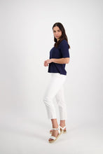 Load image into Gallery viewer, Vassalli Printed Slim Pant in White
