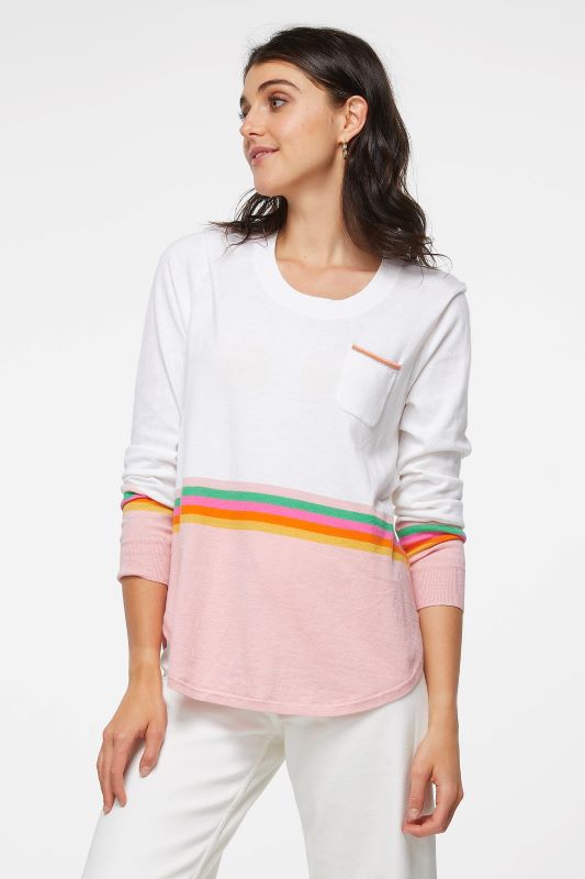 Zaket and Plover Linear Stripe Jumper